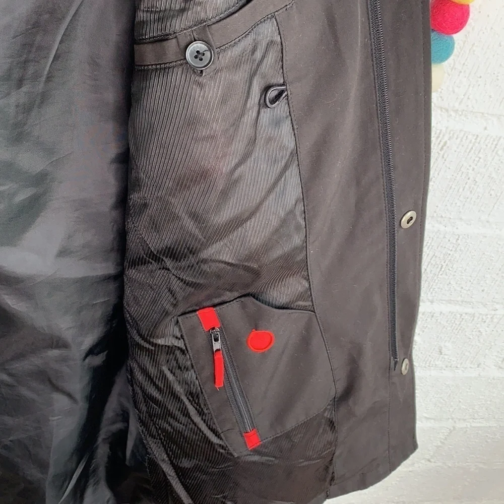 Alfani Zip Up Rain Shirt Black Jacket sz M
